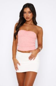 What Do You See Strapless Top Baby Pink sold by White Fox Boutique
