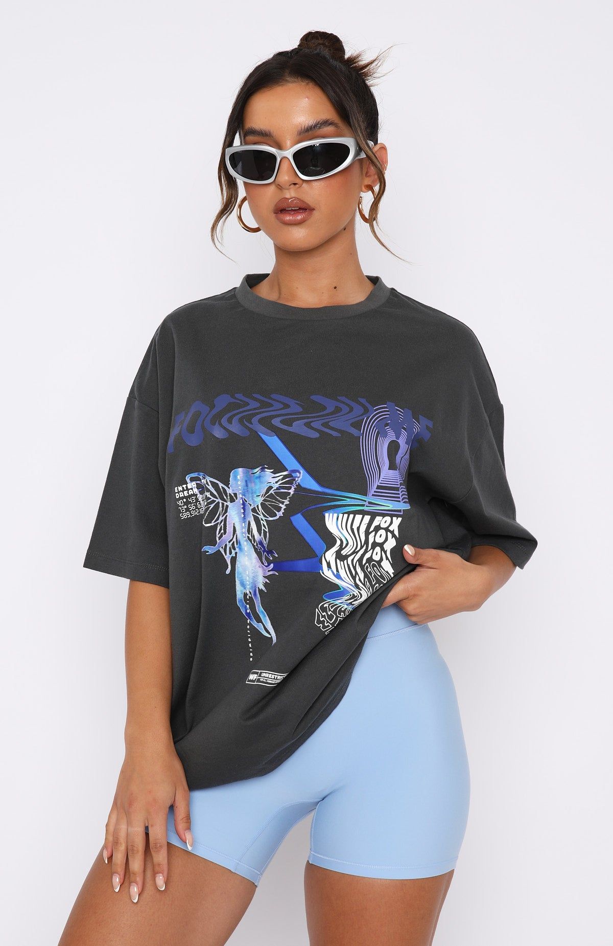 Enter The Dream Oversized Tee Charcoal sold by White Fox Boutique product image thumbnail 2