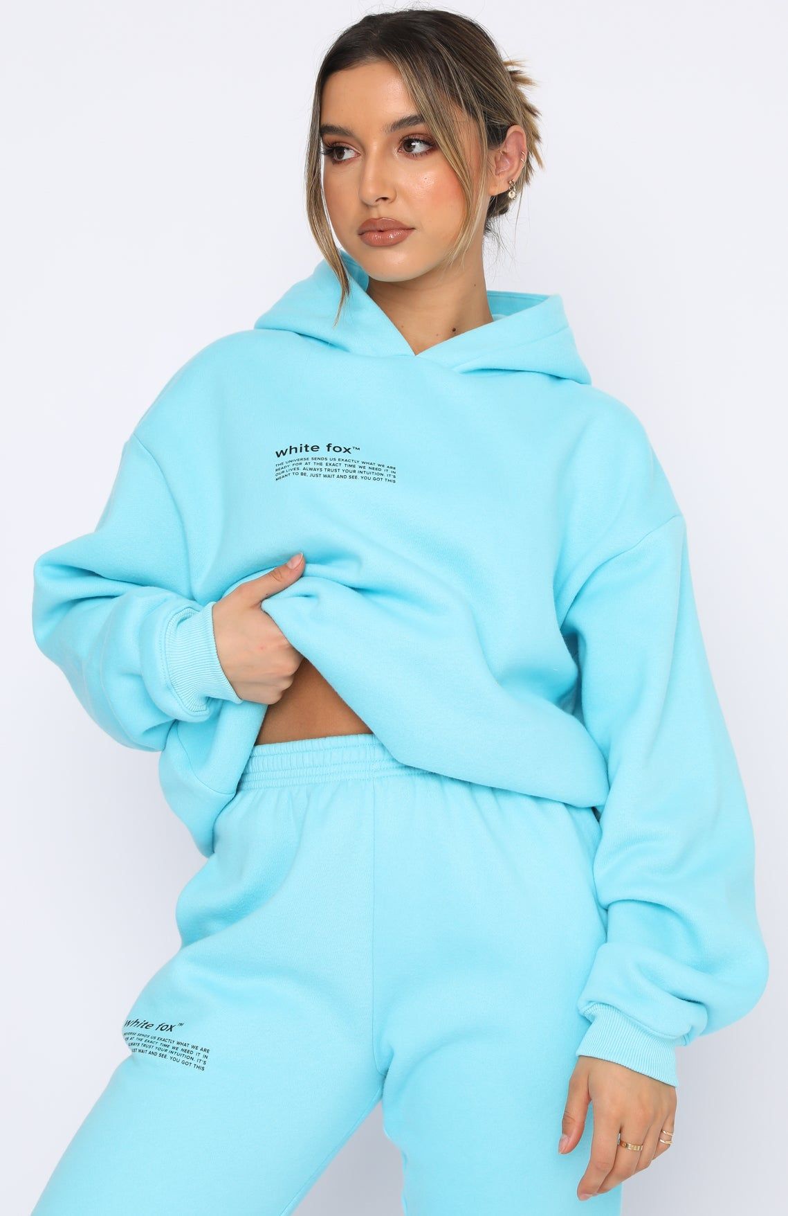 She's A Baddie Hoodie Arctic Blue sold by White Fox Boutique product image thumbnail 2