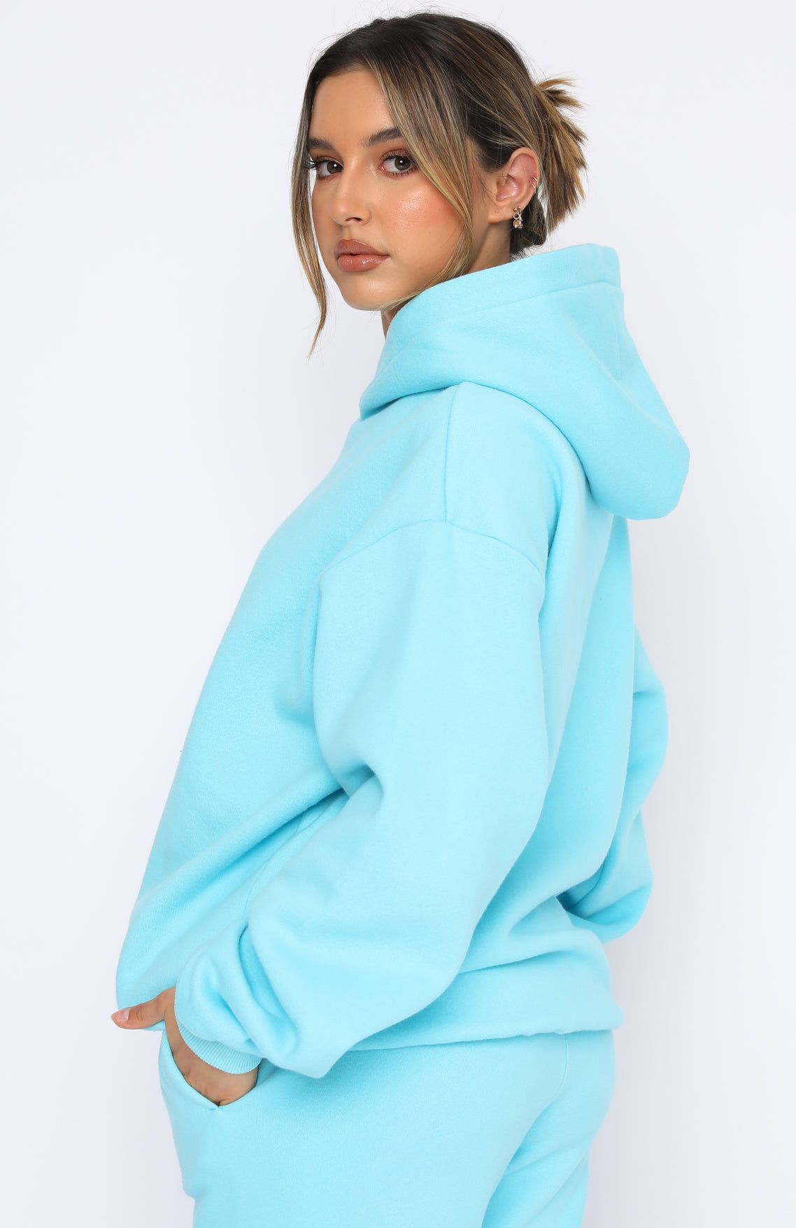 She's A Baddie Hoodie Arctic Blue sold by White Fox Boutique product image thumbnail 4