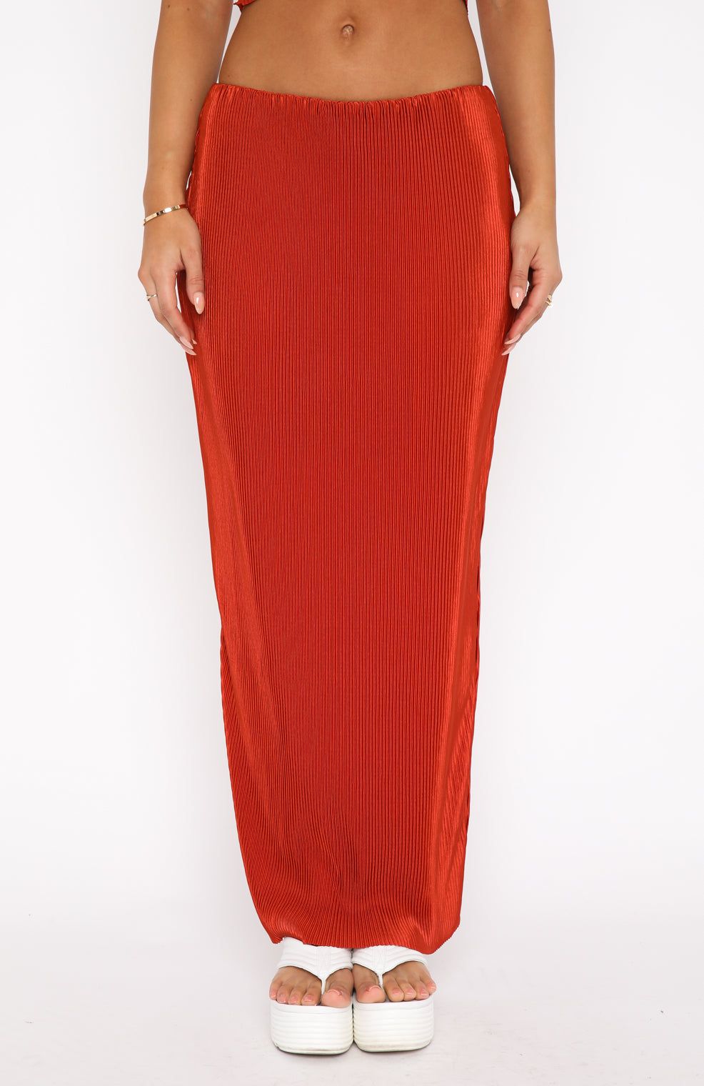 Look Here Maxi Skirt Rust sold by White Fox Boutique product image thumbnail 2