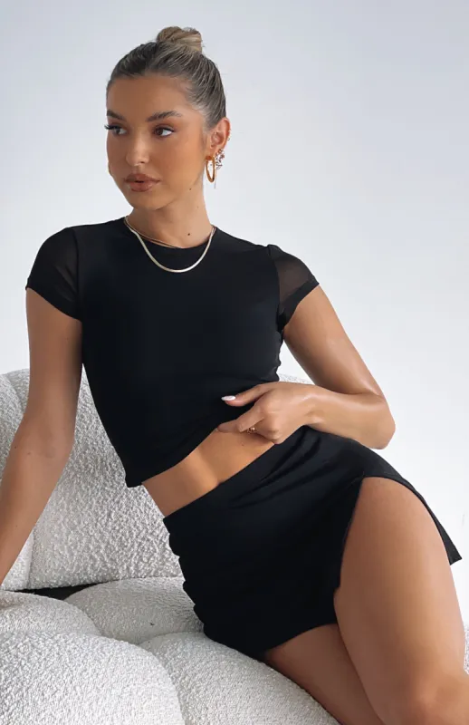 Answer My Calls Crop Black sold by White Fox Boutique