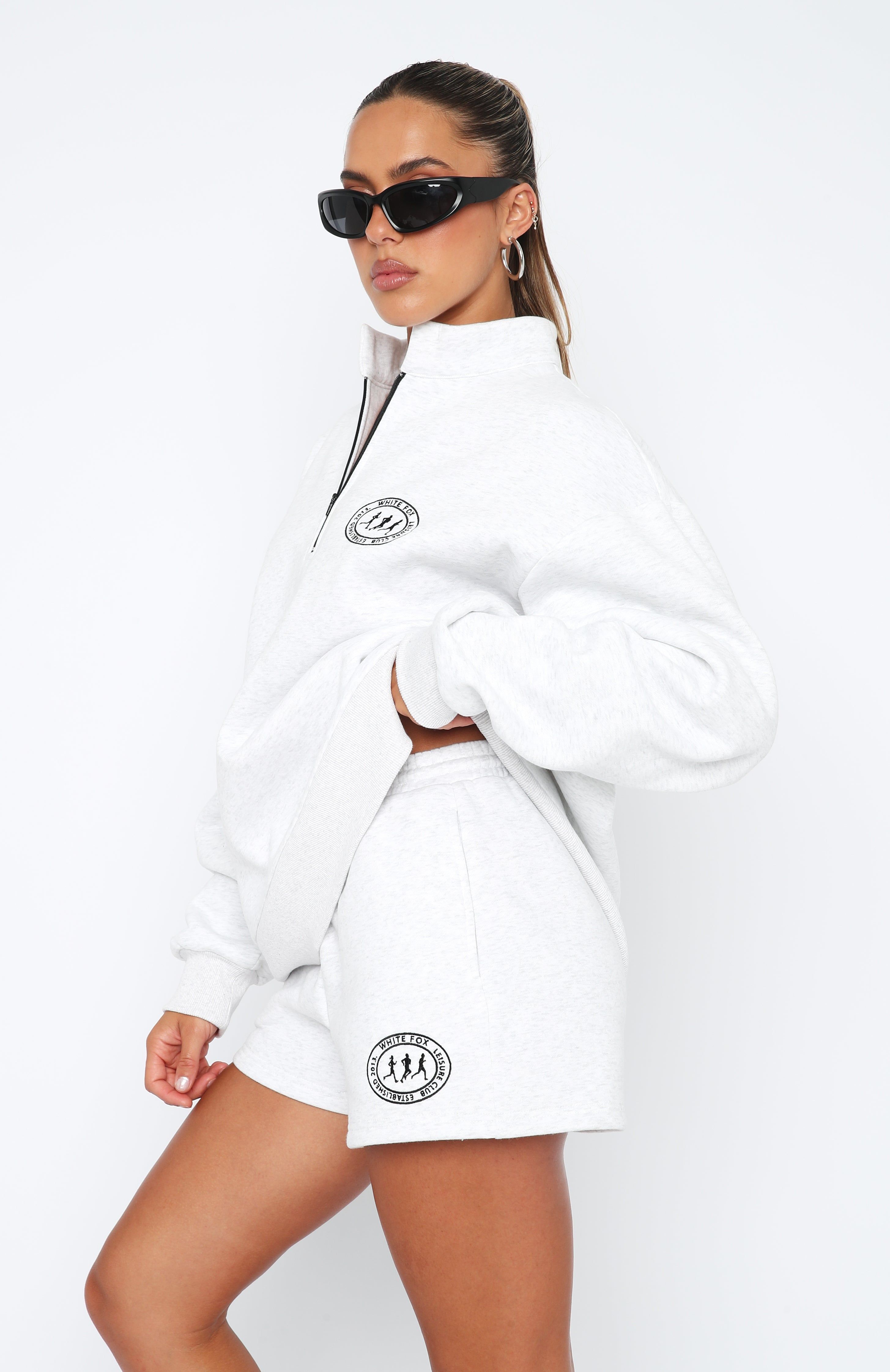 Part Of The Story Zip Front Sweater Grey Marle sold by White Fox Boutique product image thumbnail 3