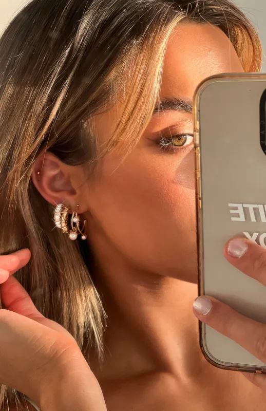 Capri Earring Set Gold sold by White Fox Boutique