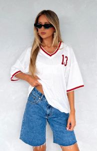 Moves To Make Oversized Sports Tee Cream sold by White Fox Boutique