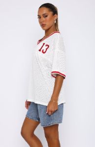 Moves To Make Oversized Sports Tee Cream sold by White Fox Boutique