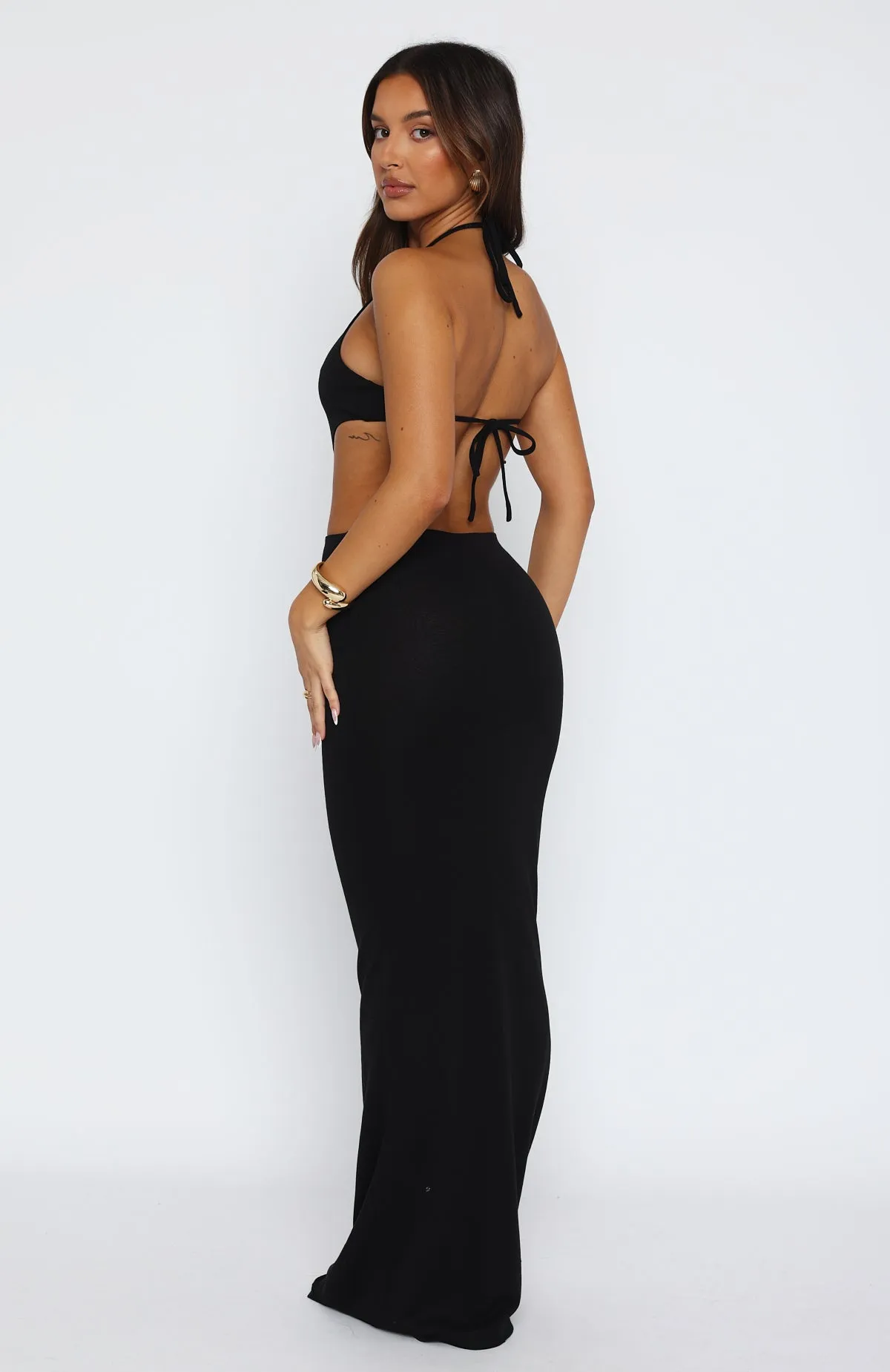 Soft Sands Maxi Dress Black sold by White Fox Boutique product image thumbnail 5