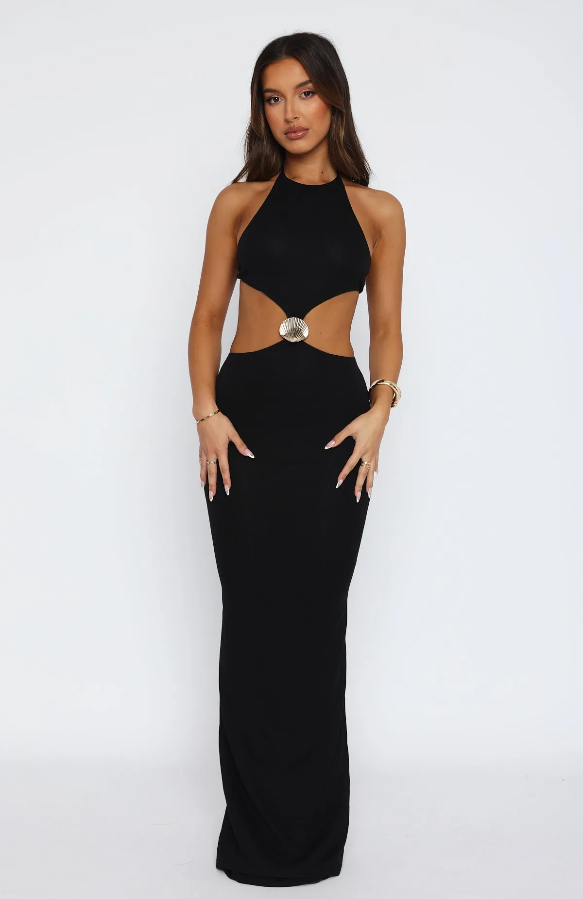 Soft Sands Maxi Dress Black sold by White Fox Boutique product image thumbnail 3