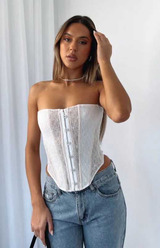 Never Ending Secrets Bustier White sold by White Fox Boutique