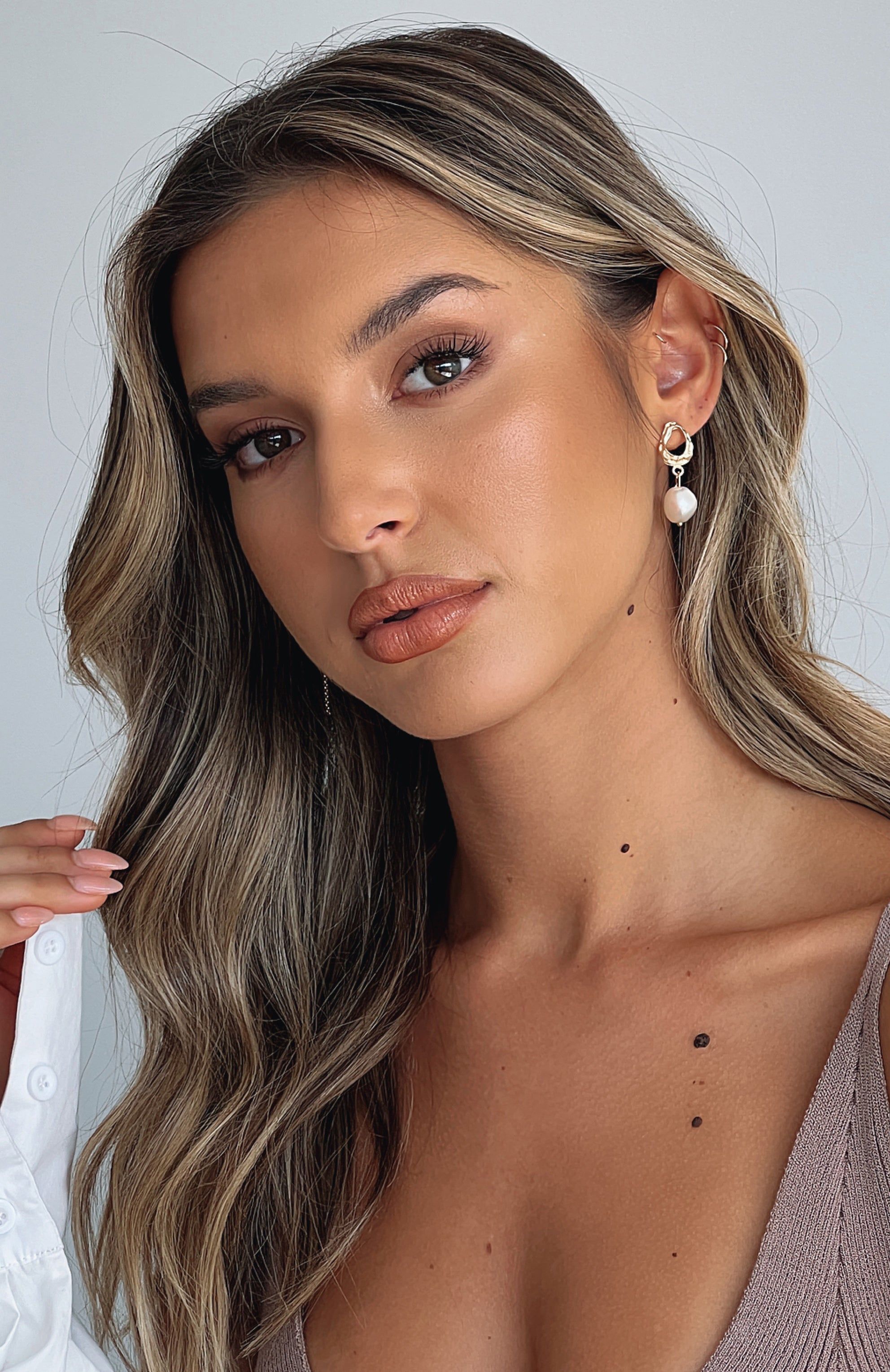 Olive Earrings Gold sold by White Fox Boutique