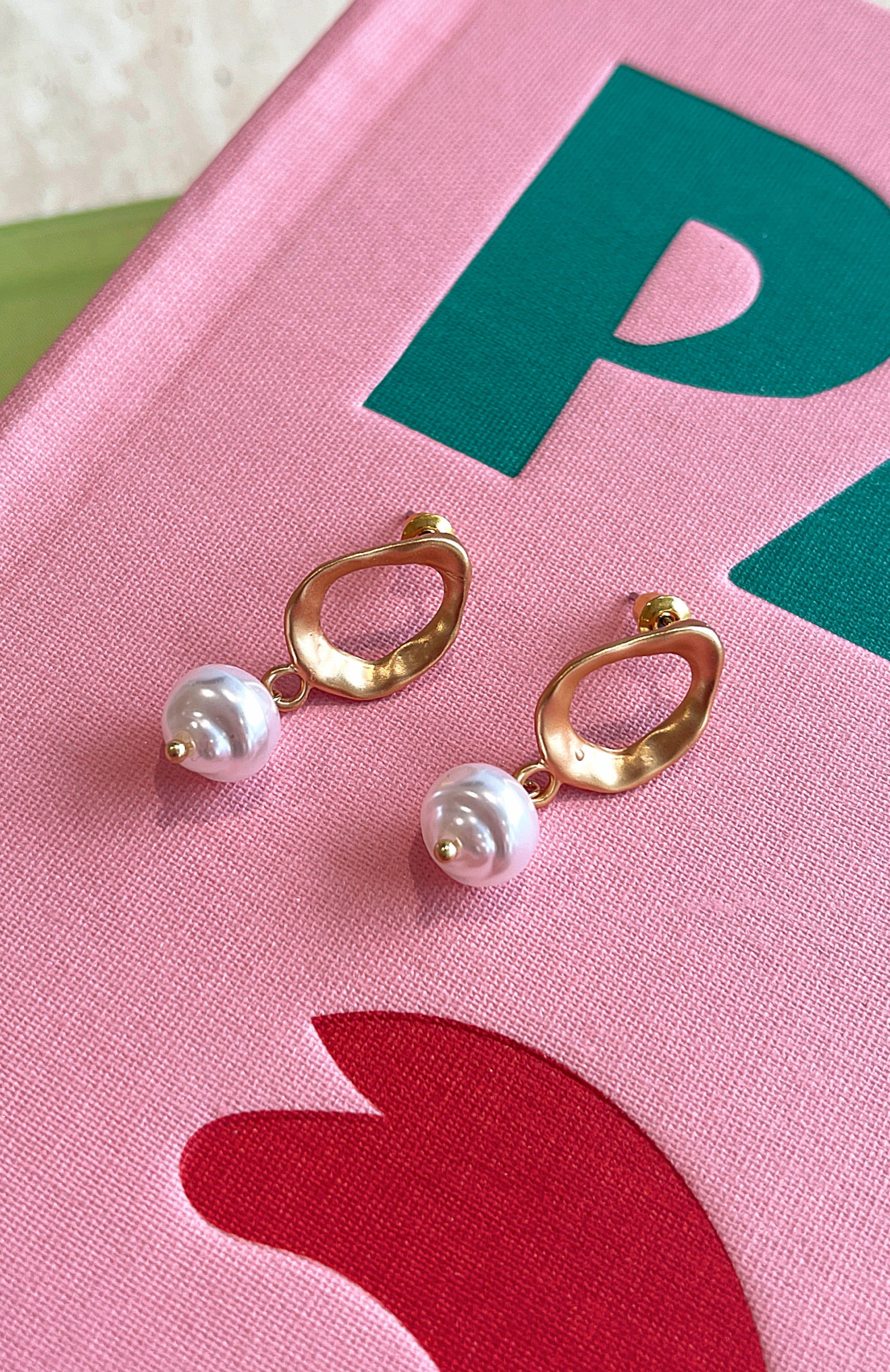 Olive Earrings Gold sold by White Fox Boutique product image thumbnail 4