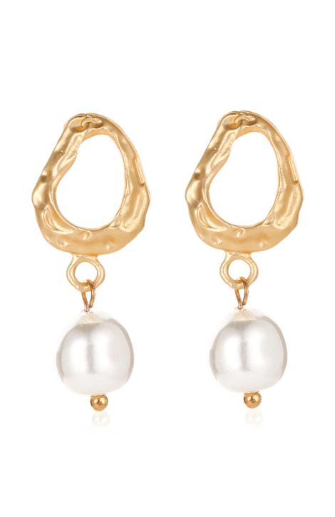 Olive Earrings Gold sold by White Fox Boutique product image thumbnail 2