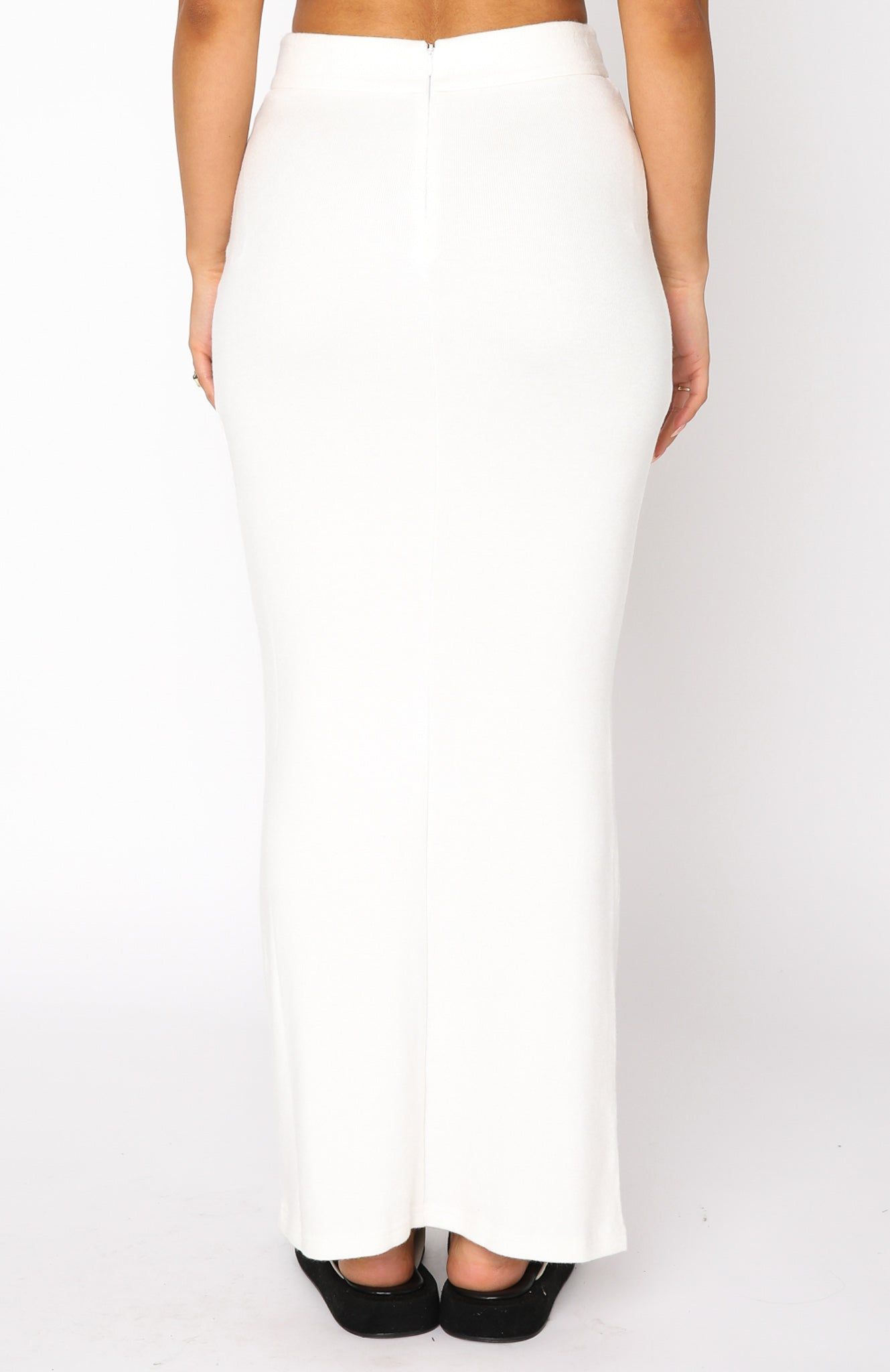 Blurred Lines Maxi Skirt White sold by White Fox Boutique product image thumbnail 4