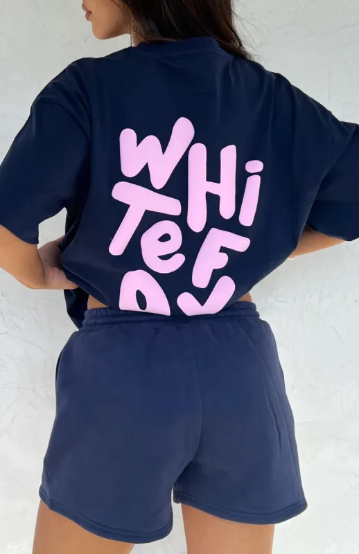 The New Standard Oversized Tee Navy sold by White Fox Boutique
