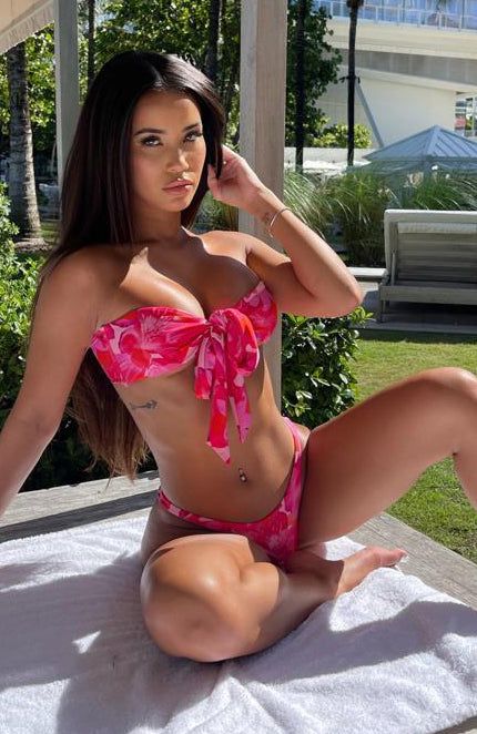 Girls Trip Bikini Top Rose Et Rouge Print sold by White Fox Boutique