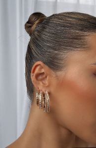Charlie Earring Set Gold sold by White Fox Boutique