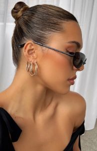 Charlie Earring Set Gold sold by White Fox Boutique