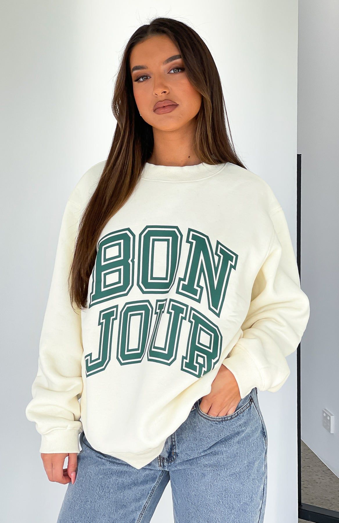 Take Me To Paris Oversized Sweater Cream sold by White Fox Boutique product image thumbnail 5