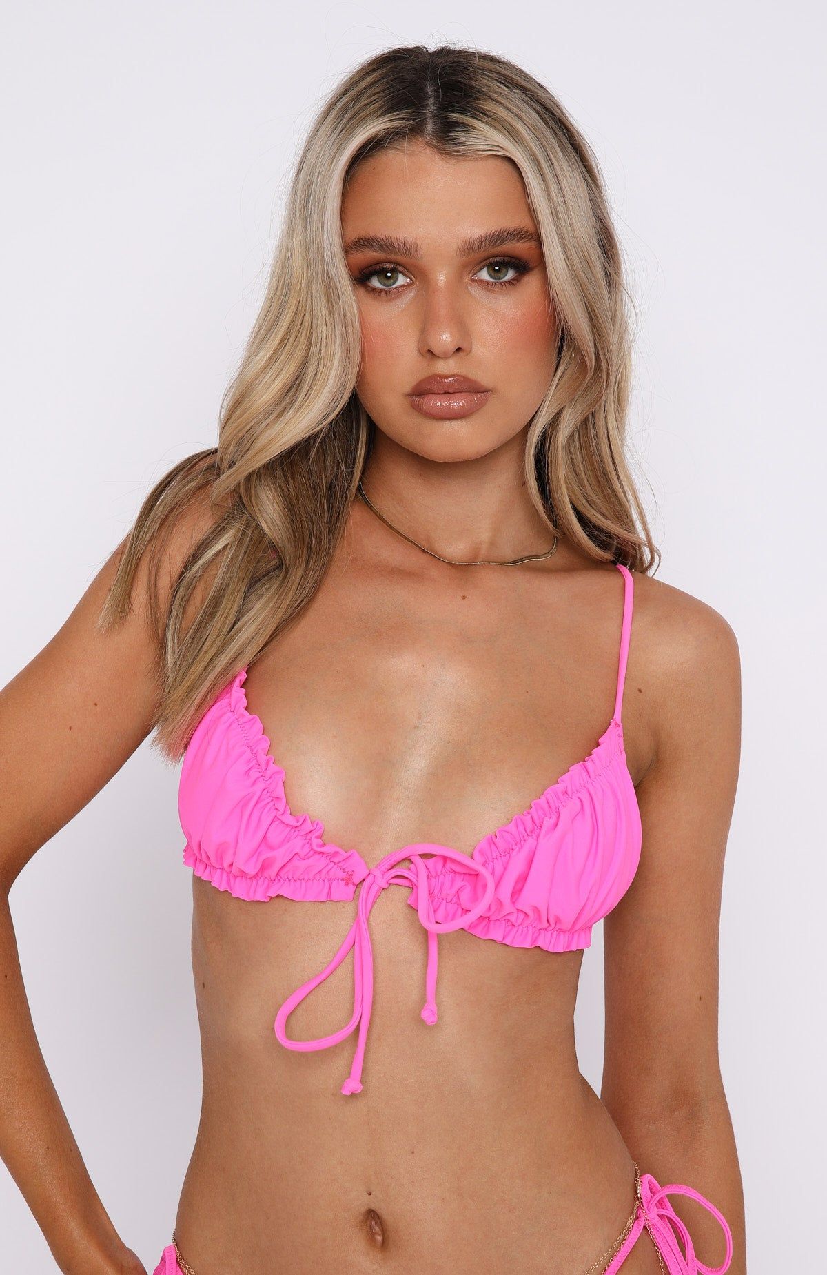 Keep Glowing Bikini Top Candy Pink sold by White Fox Boutique product image thumbnail 2