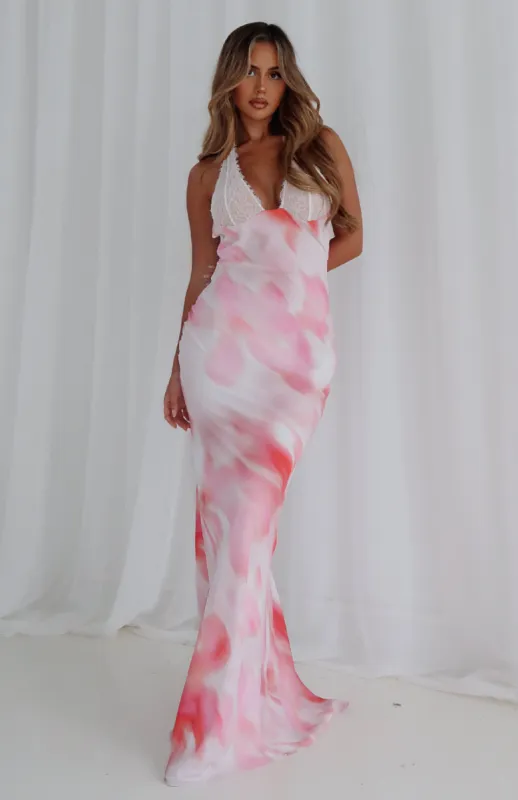 Beyond The Stars Maxi Dress Pink Floral sold by White Fox Boutique