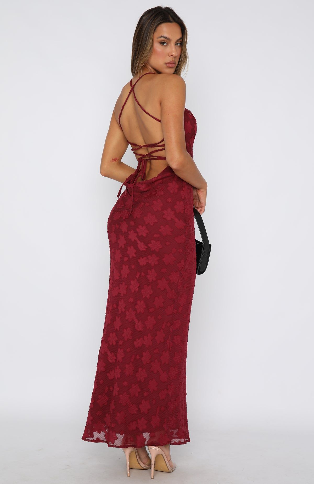 Made For Me Maxi Dress Wine sold by White Fox Boutique product image thumbnail 4
