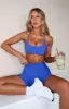 She's Healthy Sports Crop Cobalt sold by White Fox Boutique