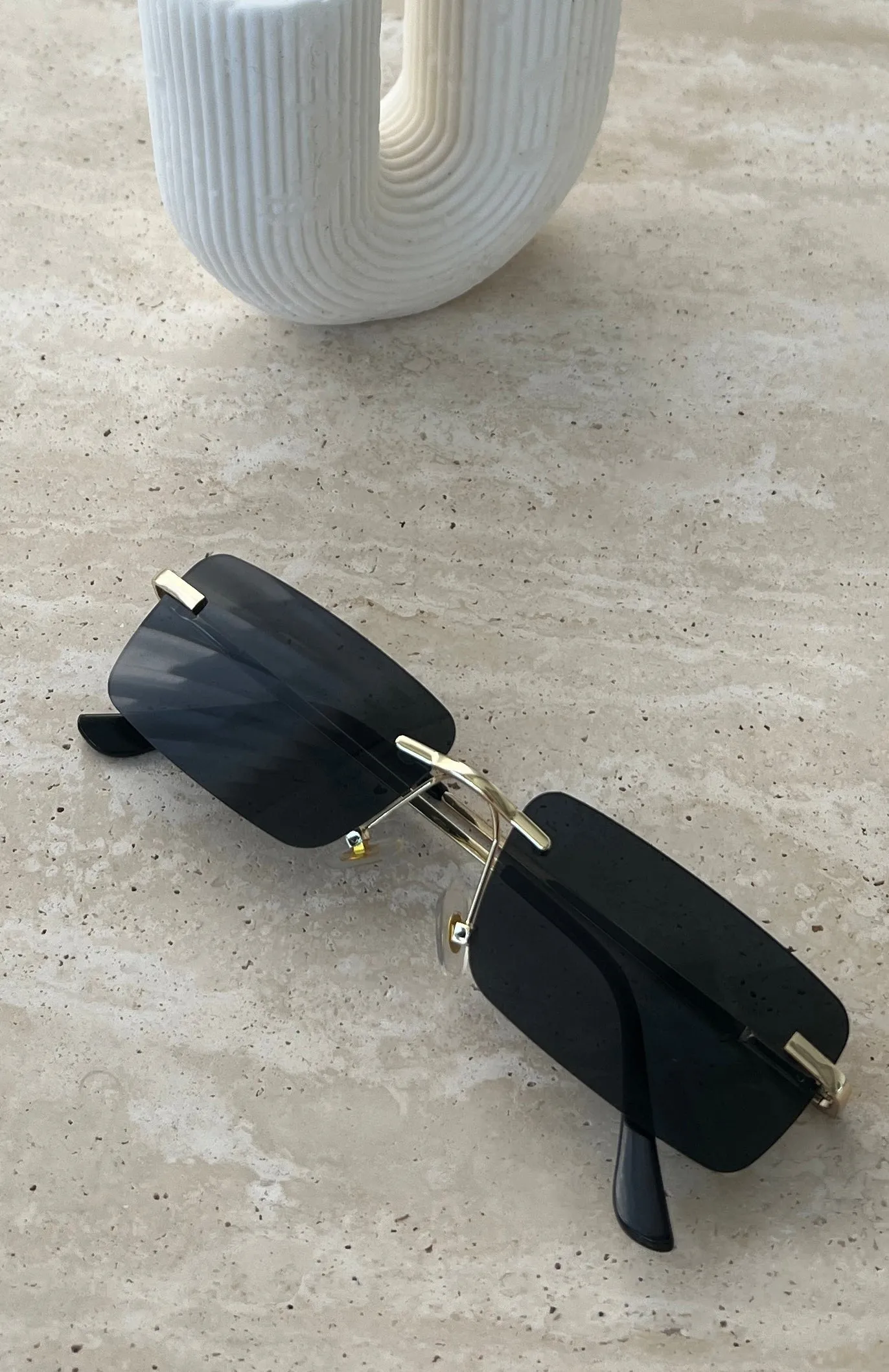 Mia Sunglasses Black/Gold sold by White Fox Boutique product image thumbnail 3