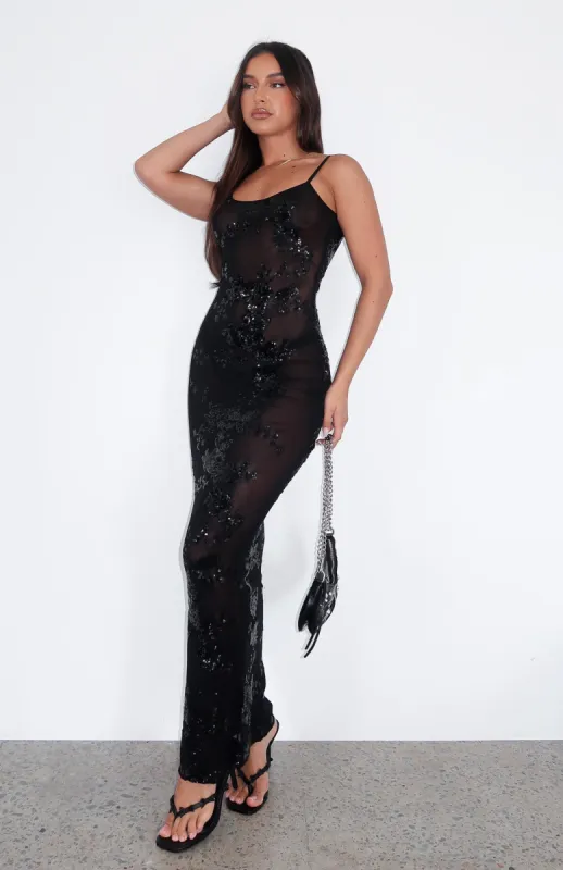 Breathe Again Maxi Dress Black sold by White Fox Boutique