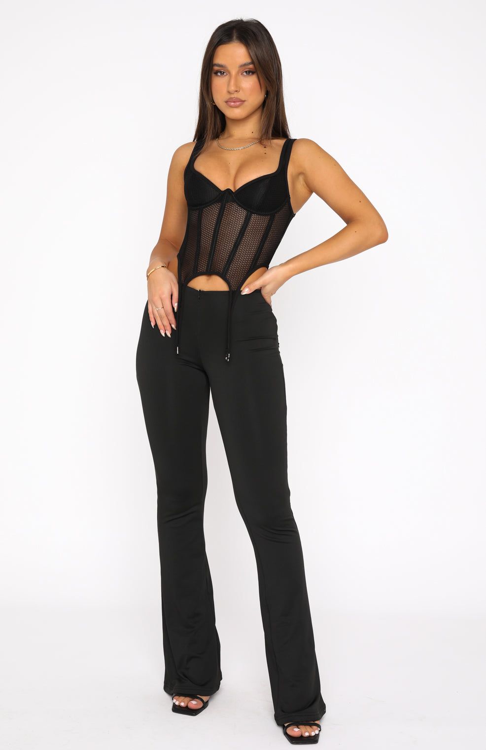 Wrapped In Love Pants Black sold by White Fox Boutique product image thumbnail 5