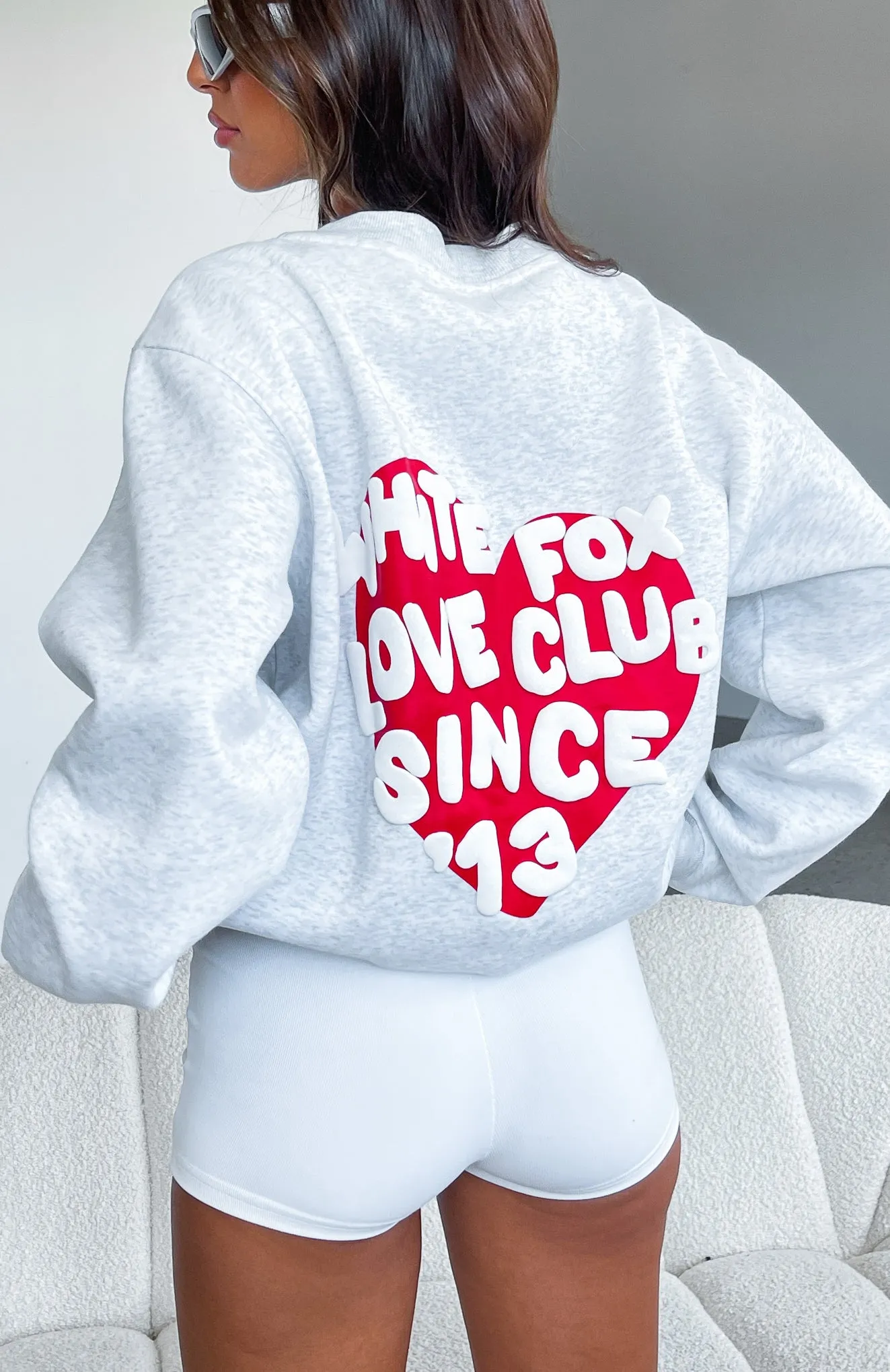 Love Club Oversized Sweater Grey Marle | Parallel