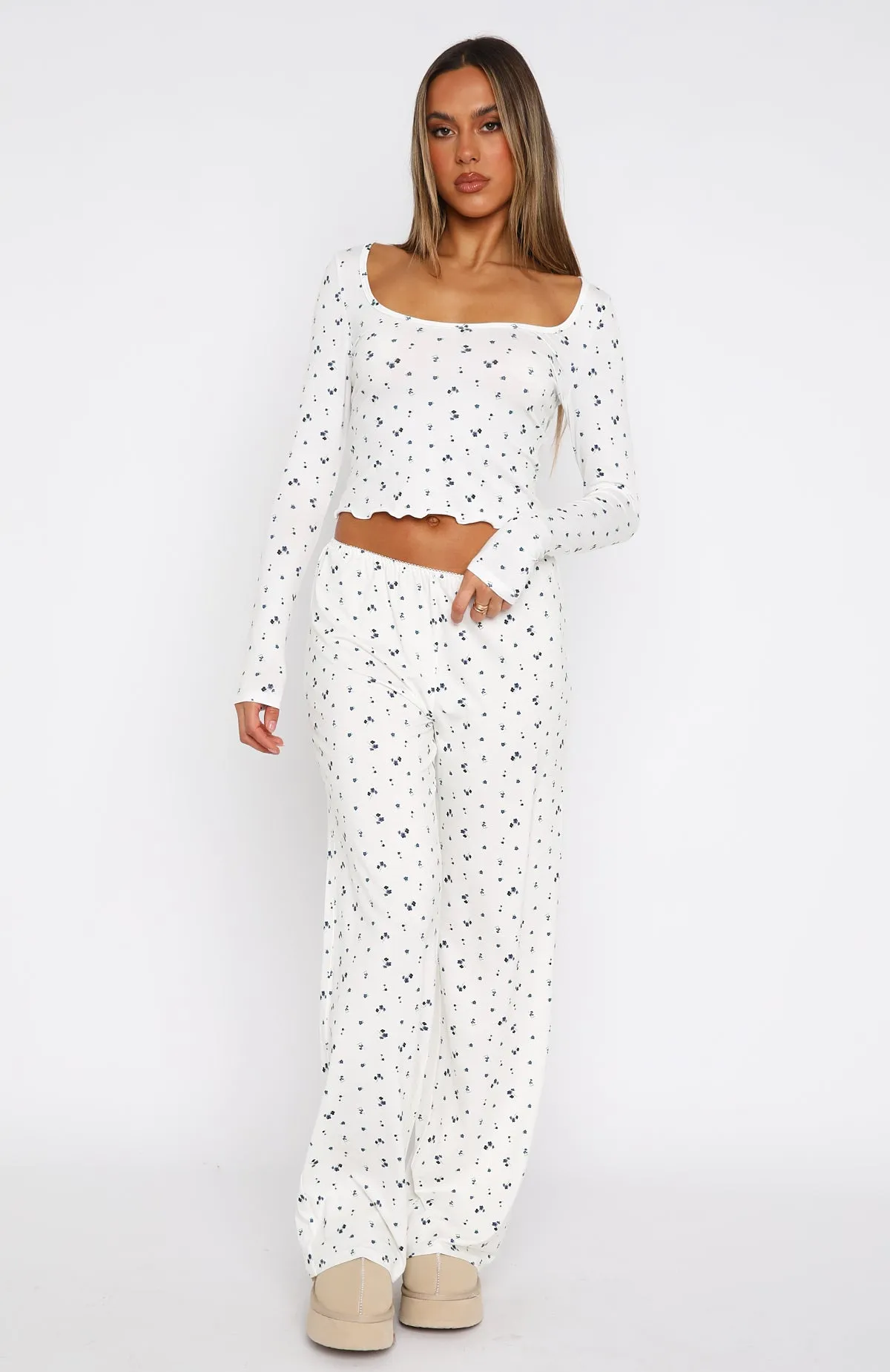 Dreamy Pyjama Pants Ditsy Blues sold by White Fox Boutique product image thumbnail 2