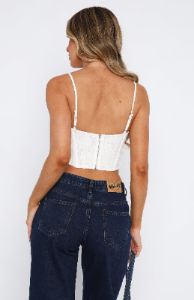 Out Of Luck Lace Bustier White sold by White Fox Boutique