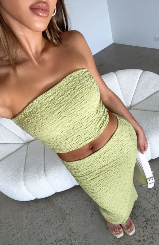 Home Run Maxi Skirt Matcha sold by White Fox Boutique
