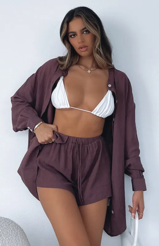 I've Got A Feeling Shorts Chocolate sold by White Fox Boutique