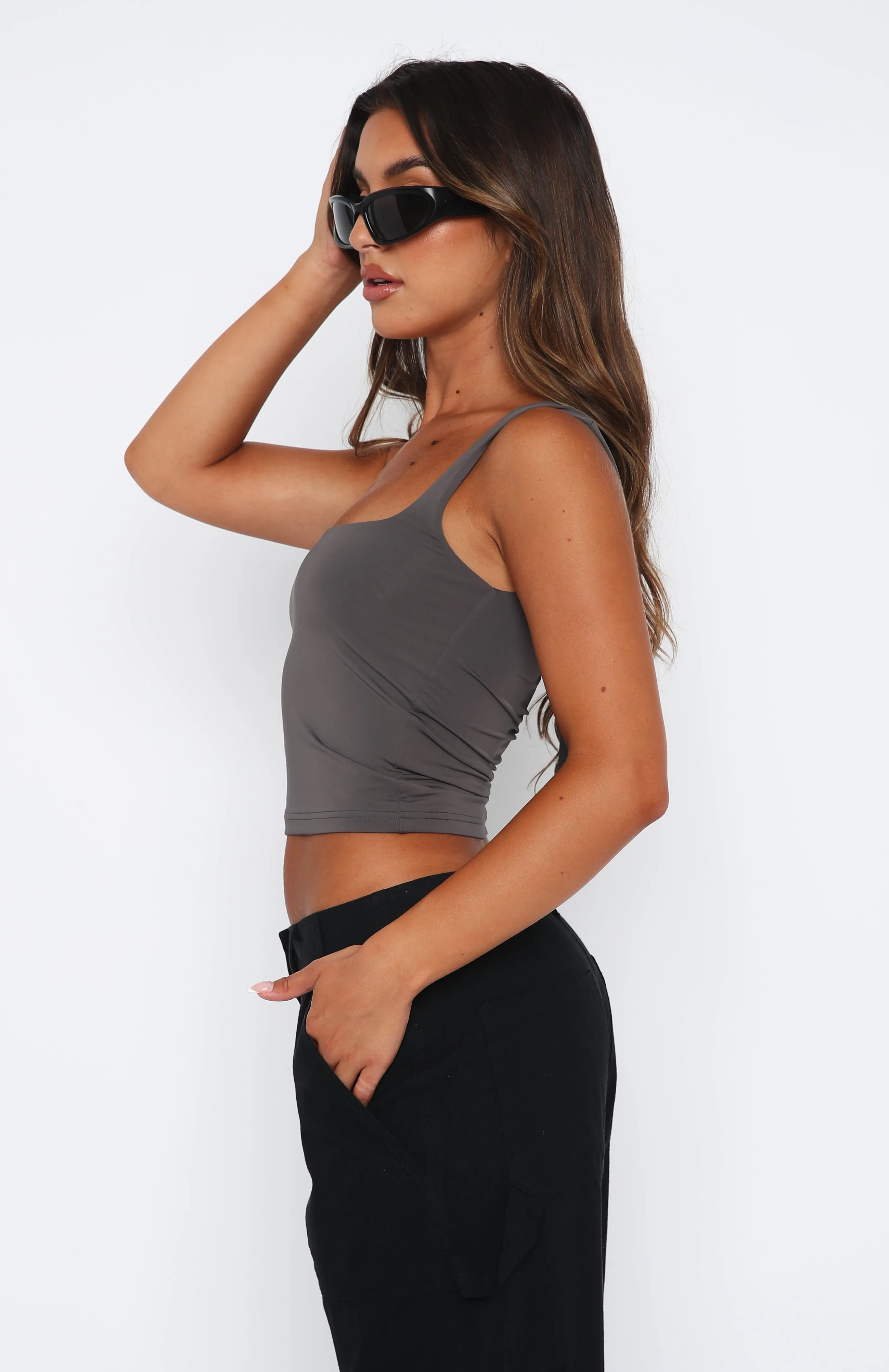 Fell In Love Top Charcoal sold by White Fox Boutique product image thumbnail 3