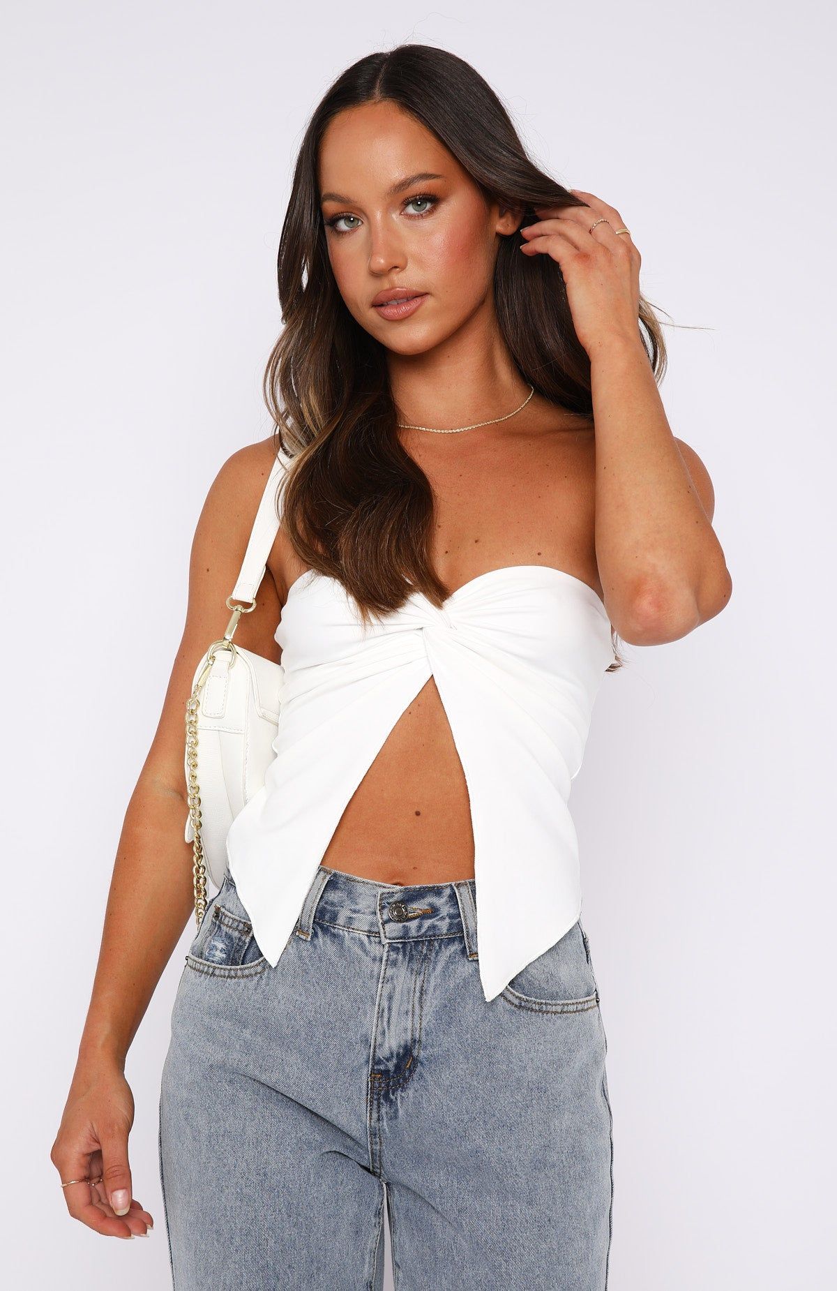 She's A Day Dreamer Crop White sold by White Fox Boutique product image thumbnail 2