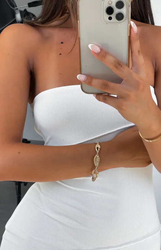 Norah Shell Bracelet Gold made by White Fox Boutique