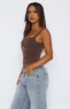 You're All Mine Top Mocha sold by White Fox Boutique