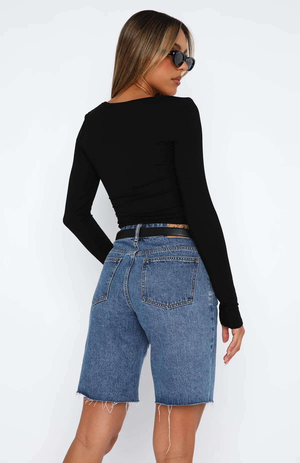 Latest Update Long Sleeve Top Black sold by White Fox Boutique product image thumbnail 4