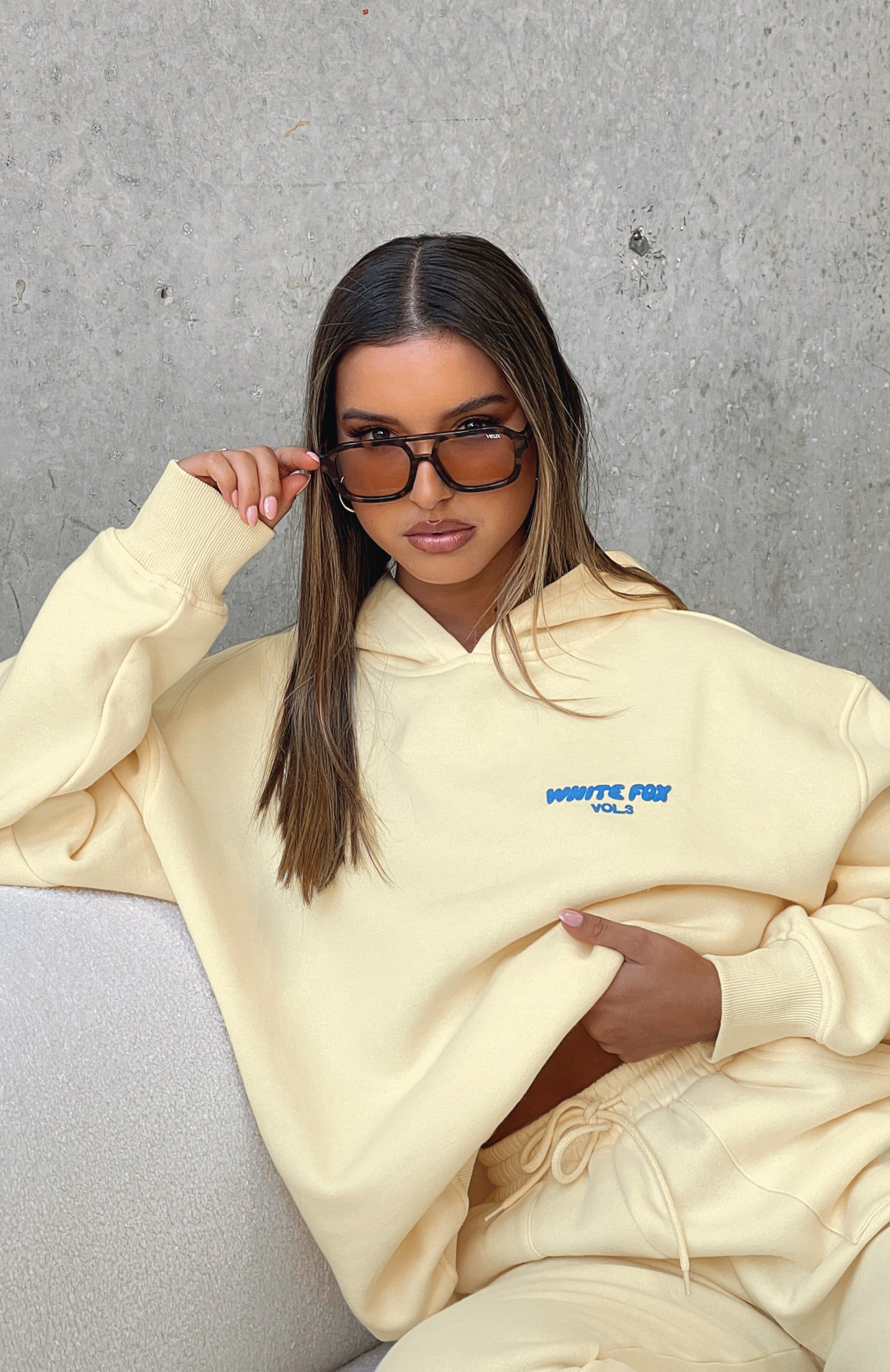 Offstage Hoodie Buttercream sold by White Fox Boutique product image thumbnail 7