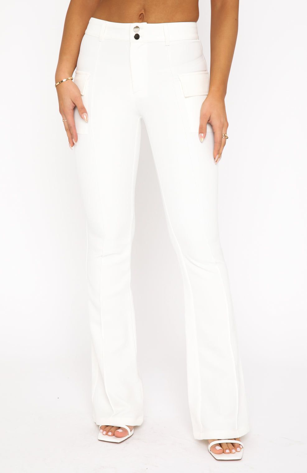 Call You Out Pants White sold by White Fox Boutique product image thumbnail 2