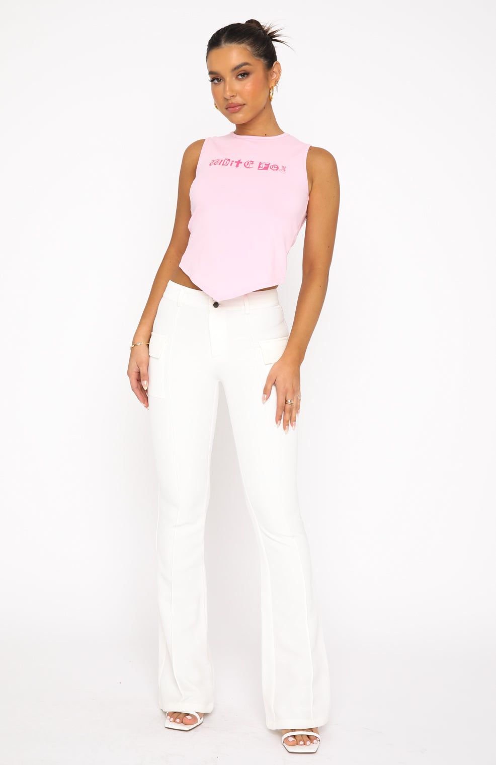 Call You Out Pants White sold by White Fox Boutique product image thumbnail 5