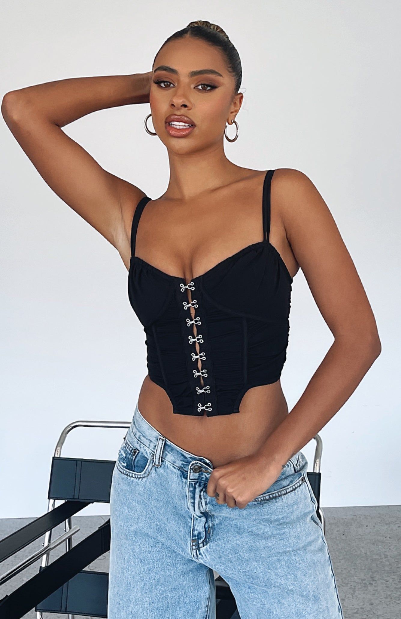 Stuck In My Ways Bustier Black sold by White Fox Boutique product image thumbnail 5