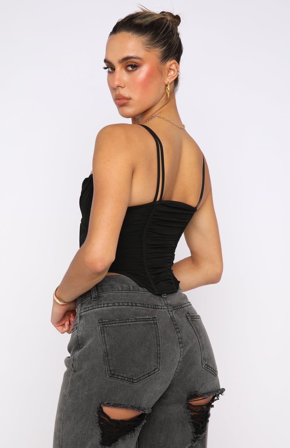 Stuck In My Ways Bustier Black sold by White Fox Boutique product image thumbnail 4