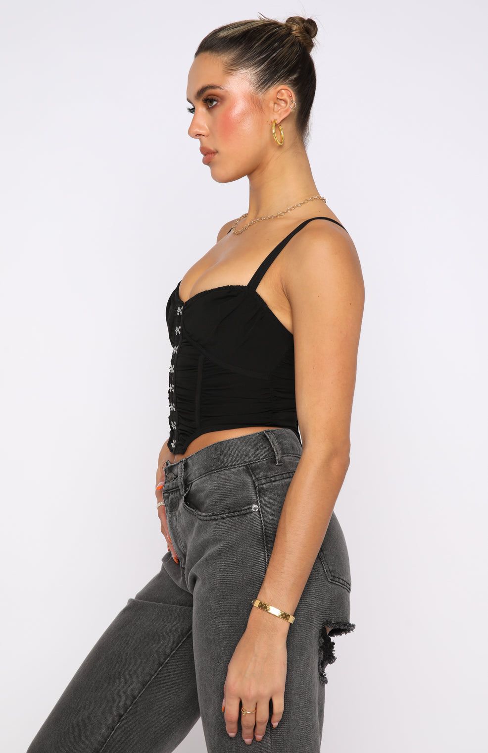 Stuck In My Ways Bustier Black sold by White Fox Boutique product image thumbnail 3