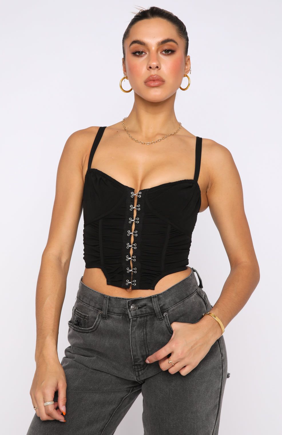 Stuck In My Ways Bustier Black sold by White Fox Boutique product image thumbnail 2