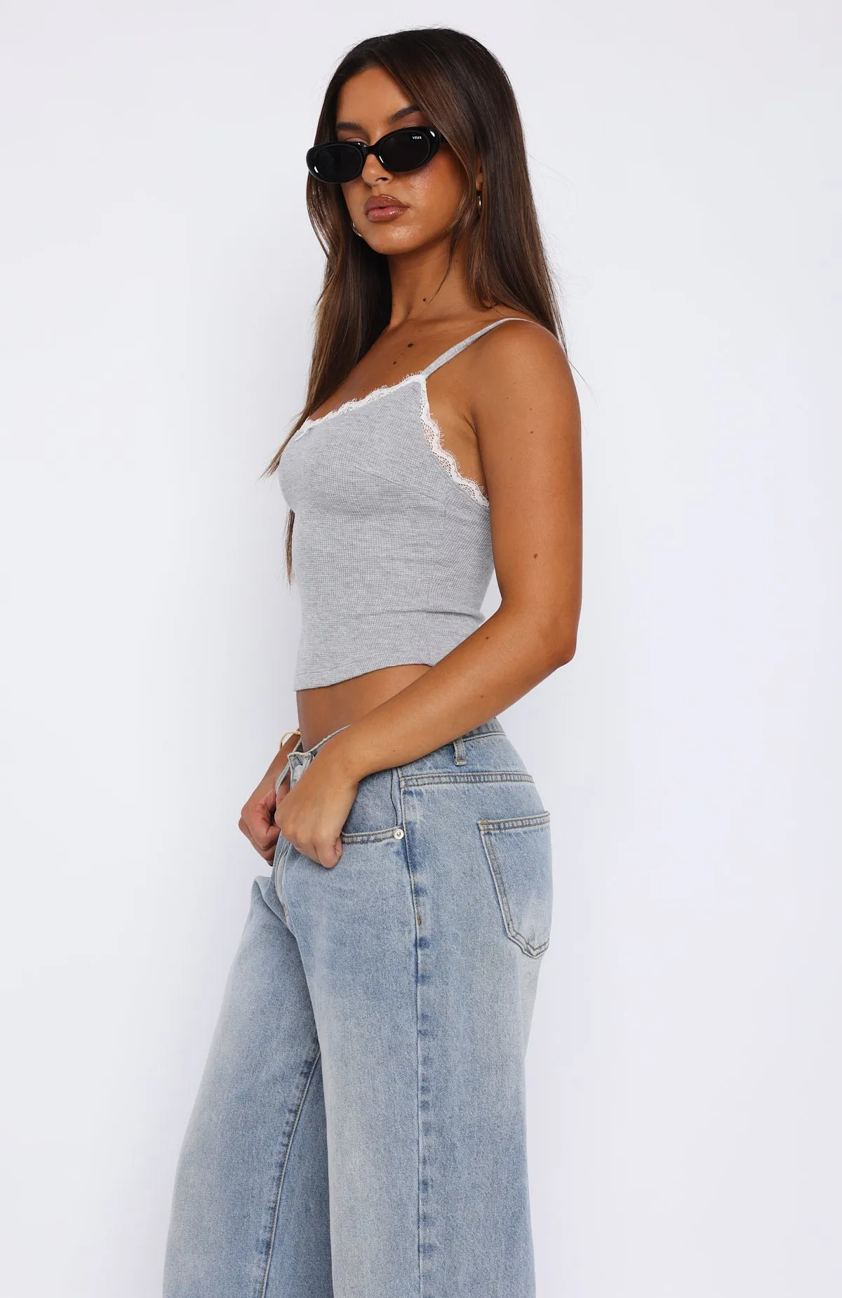 Call My Name Singlet Grey Marle sold by White Fox Boutique product image thumbnail 3