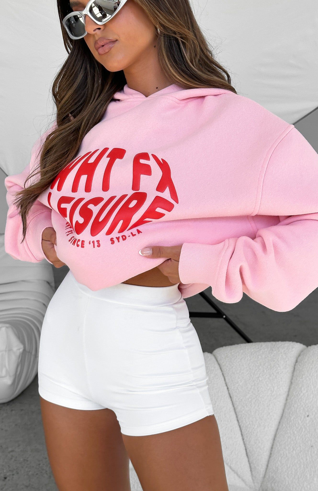 Raise The Bar Oversized Hoodie Pink sold by White Fox Boutique product image thumbnail 5