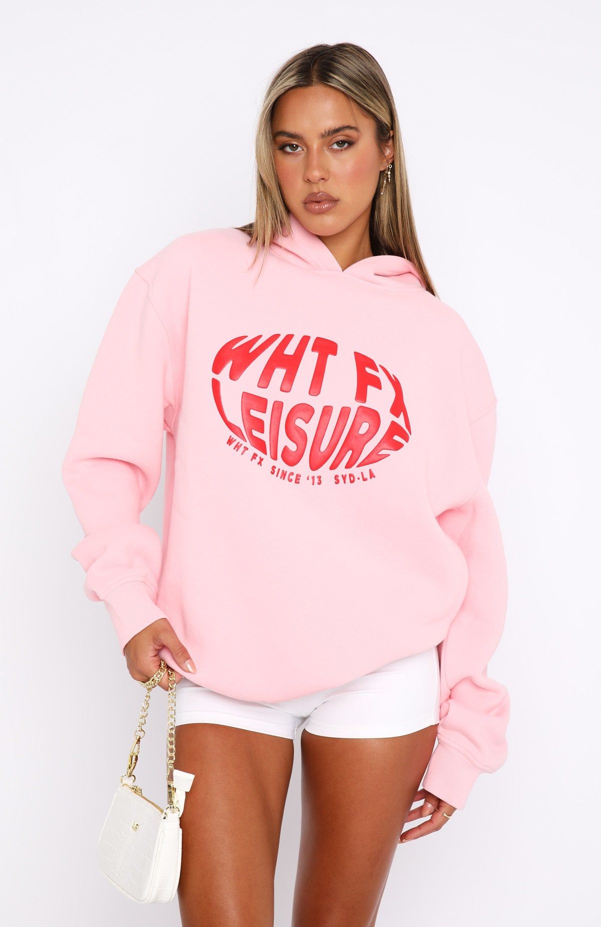 Raise The Bar Oversized Hoodie Pink sold by White Fox Boutique product image thumbnail 2