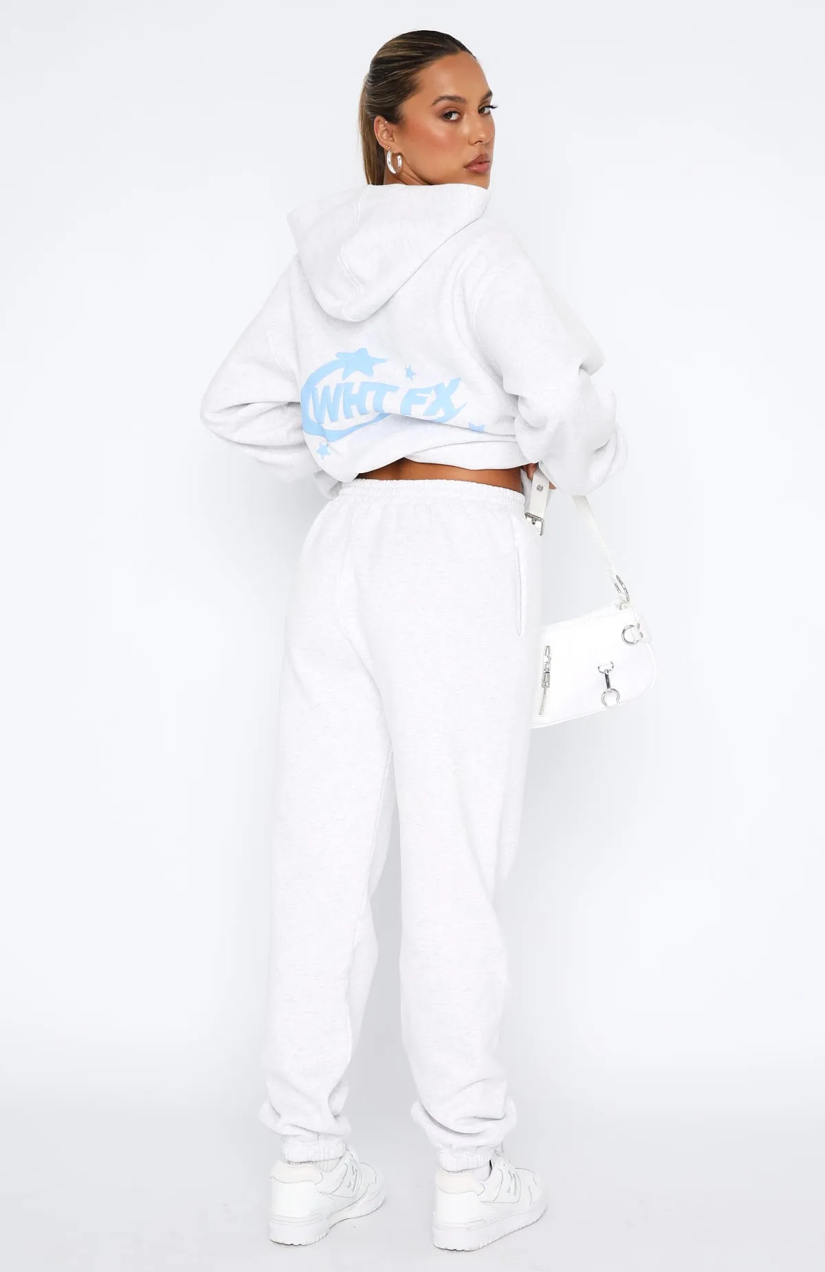 The Main Star Sweatpants Grey Marle sold by White Fox Boutique product image thumbnail 5